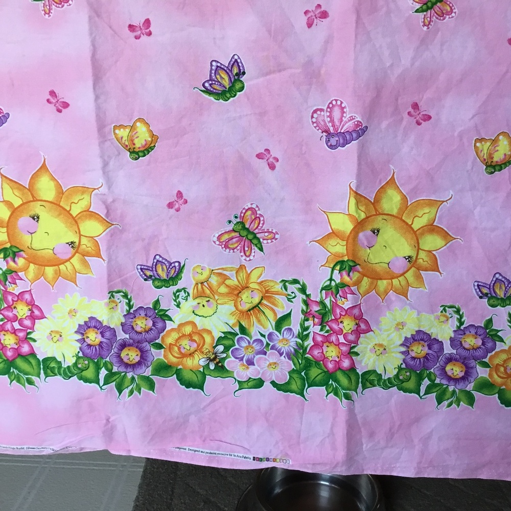 Favric by the yard, Single border apparel fabric girls